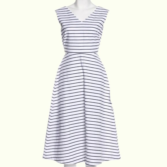 kate spade Dresses & Skirts - Kate Spade Broome Street Blue and White Cut out Midi Dress Size 6